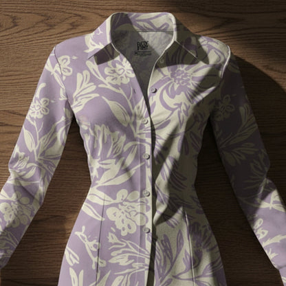 Lilac Bloom Women's Shirt - Fully Filmy - MadrascartFully Filmy