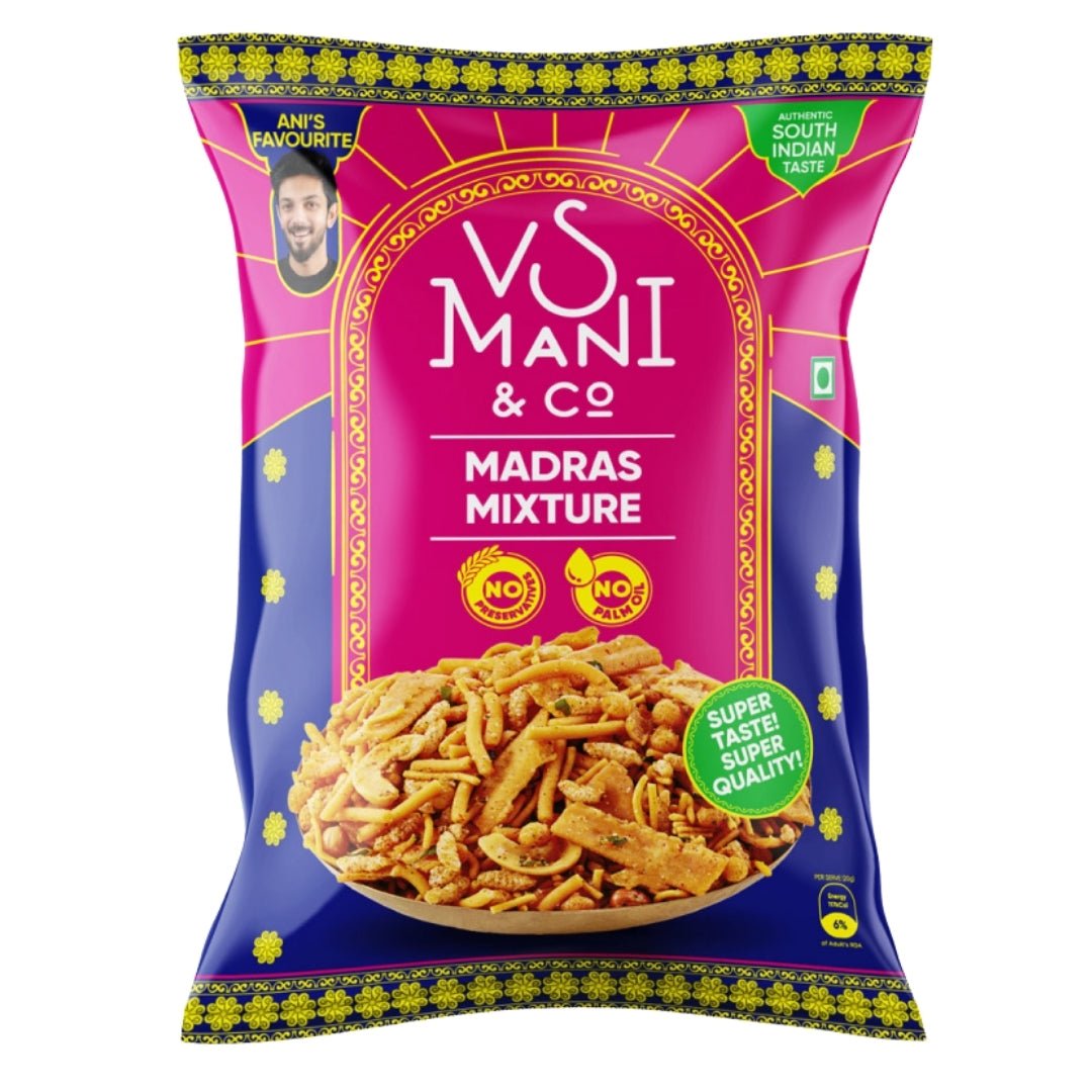 Madras Mixture 130g, No Palm Oil - VS Mani - MadrascartVS Mani