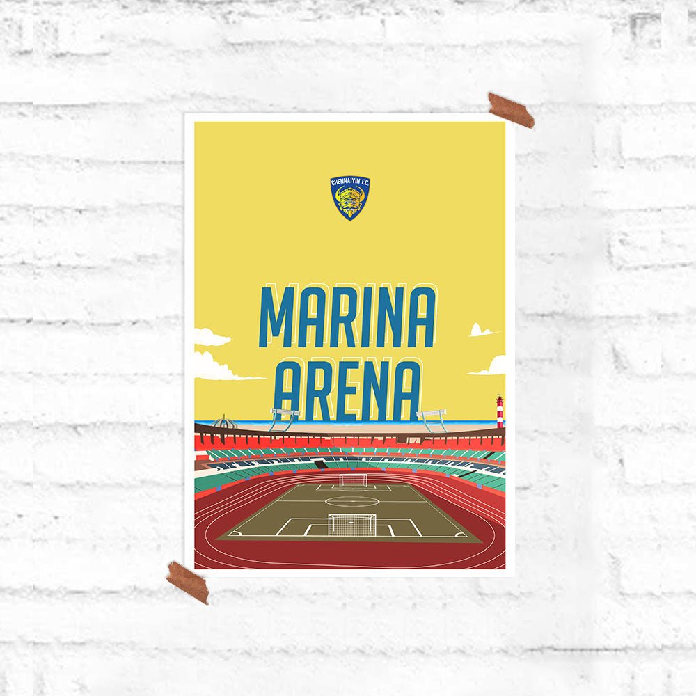 Marina Arena | Official Chennaiyin FC Poster - Fully Filmy - MadrascartFully Filmy
