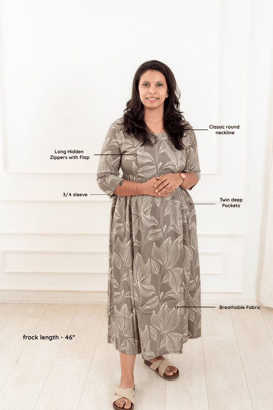 Pebble Comfort Feeding Dress - Putchi - MadrascartPutchi