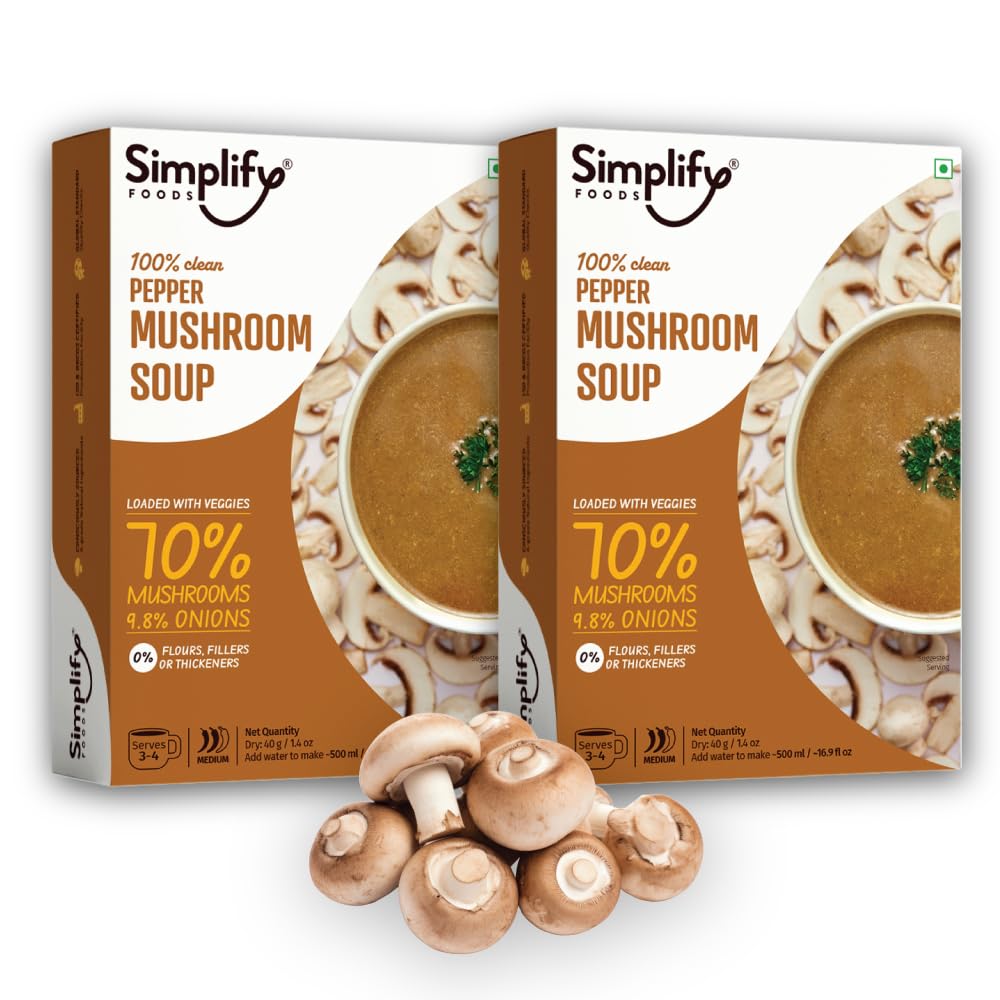Pepper Mushroom Soup 75g (2Packs) - Simplify - MadrascartChutnefy