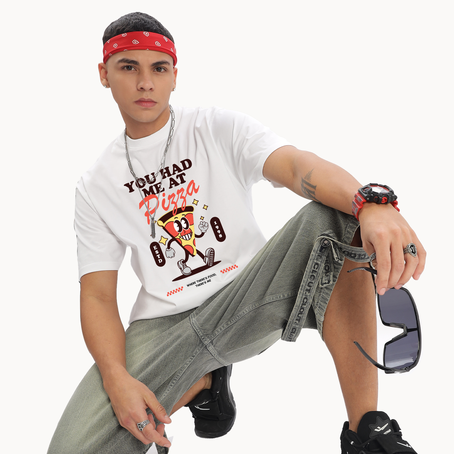 You Had Me At Pizza Oversized T-Shirt - Fully Filmy