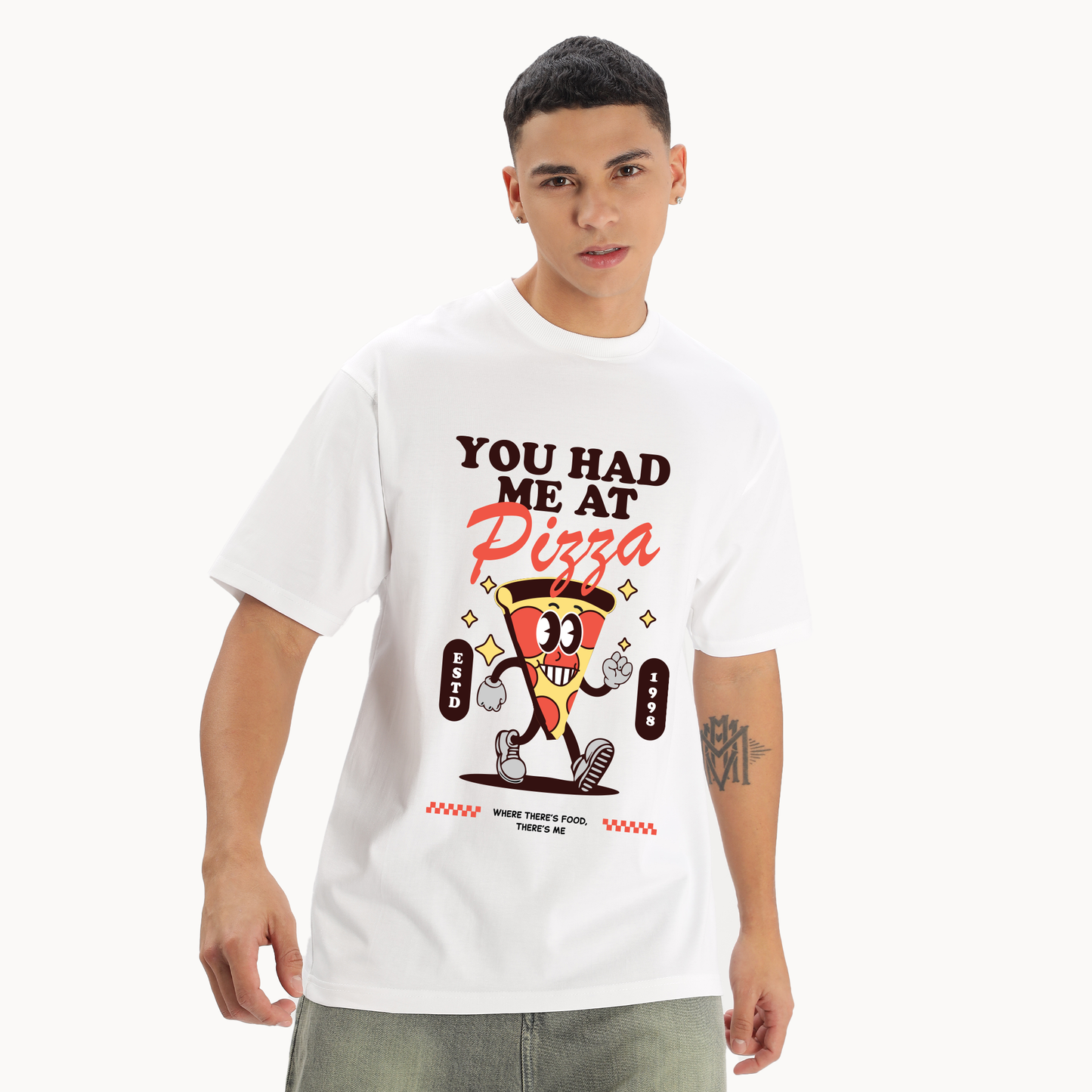 You Had Me At Pizza Oversized T-Shirt - Fully Filmy