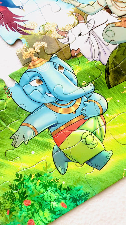 Puzzle - Ganesha - 54 pieces - 2D Jigsaw puzzle - Aurva World