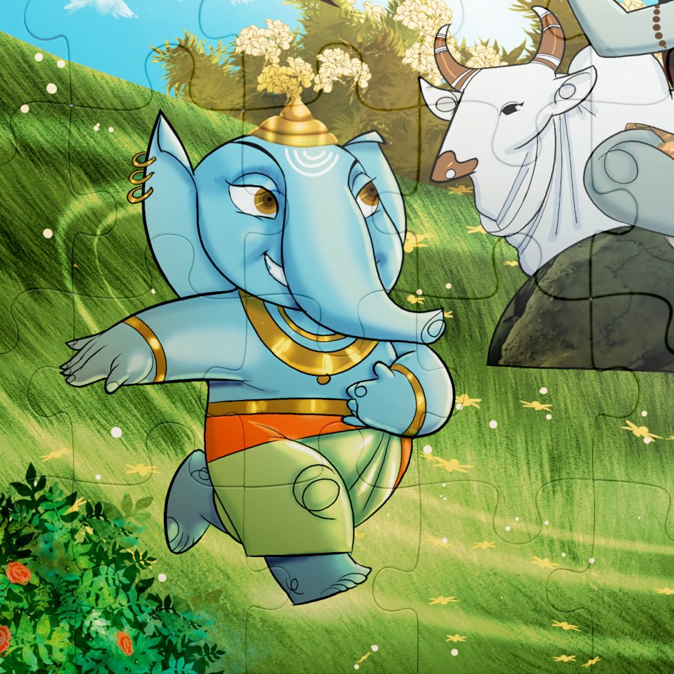 Puzzle - Ganesha - 54 pieces - 2D Jigsaw puzzle - Aurva World - MadrascartAurva World