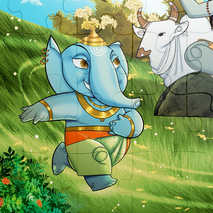 Puzzle - Ganesha - 54 pieces - 2D Jigsaw puzzle - Aurva World - MadrascartAurva World