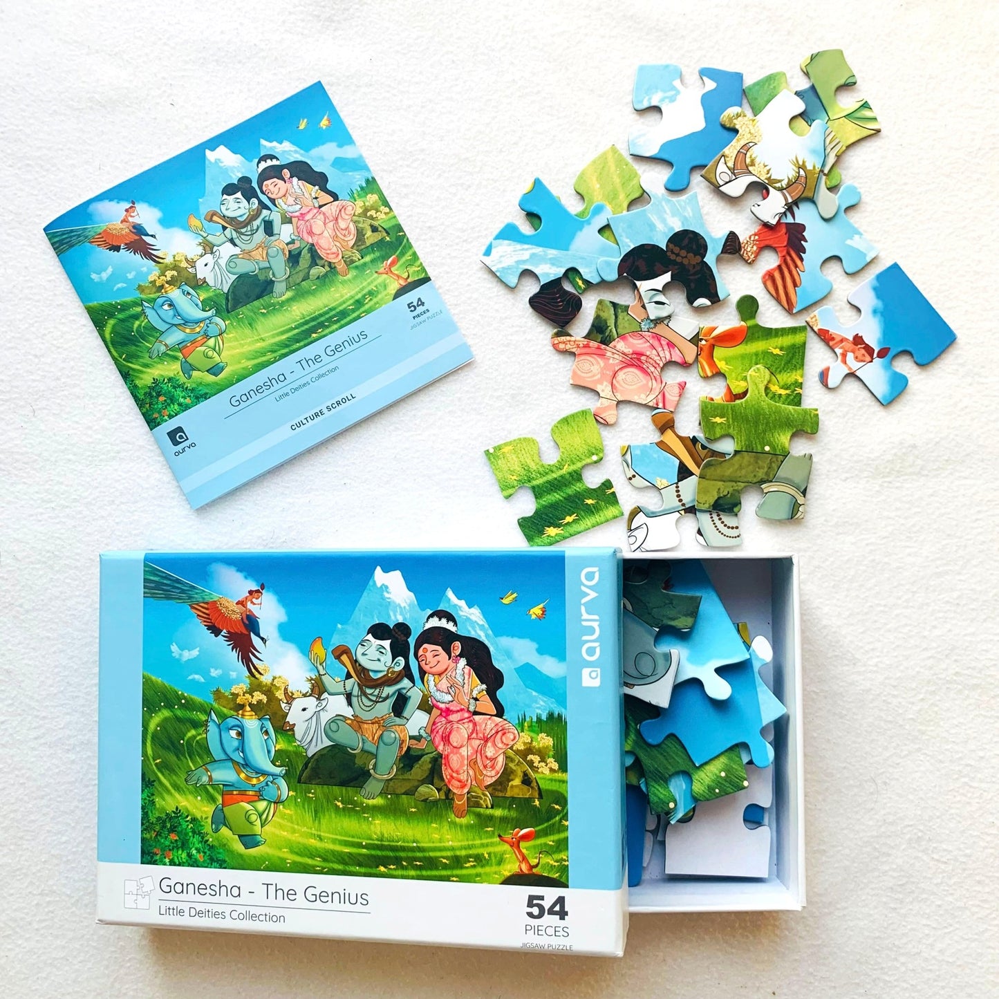 Puzzle - Ganesha - 54 pieces - 2D Jigsaw puzzle - Aurva World - MadrascartAurva World
