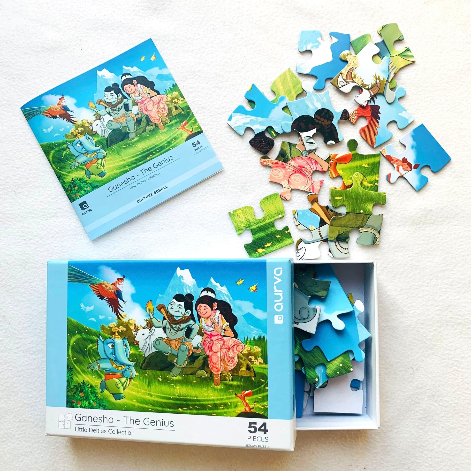 Puzzle - Ganesha - 54 pieces - 2D Jigsaw puzzle - Aurva World - MadrascartAurva World