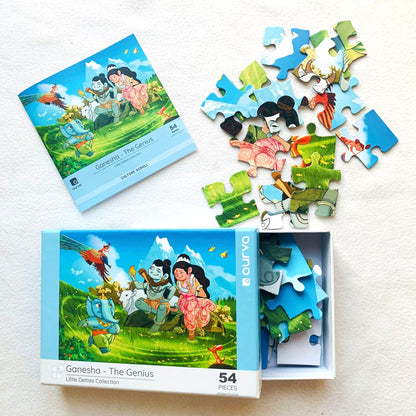 Puzzle - Ganesha - 54 pieces - 2D Jigsaw puzzle - Aurva World - MadrascartAurva World