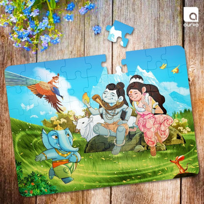 Puzzle - Ganesha - 54 pieces - 2D Jigsaw puzzle - Aurva World - MadrascartAurva World