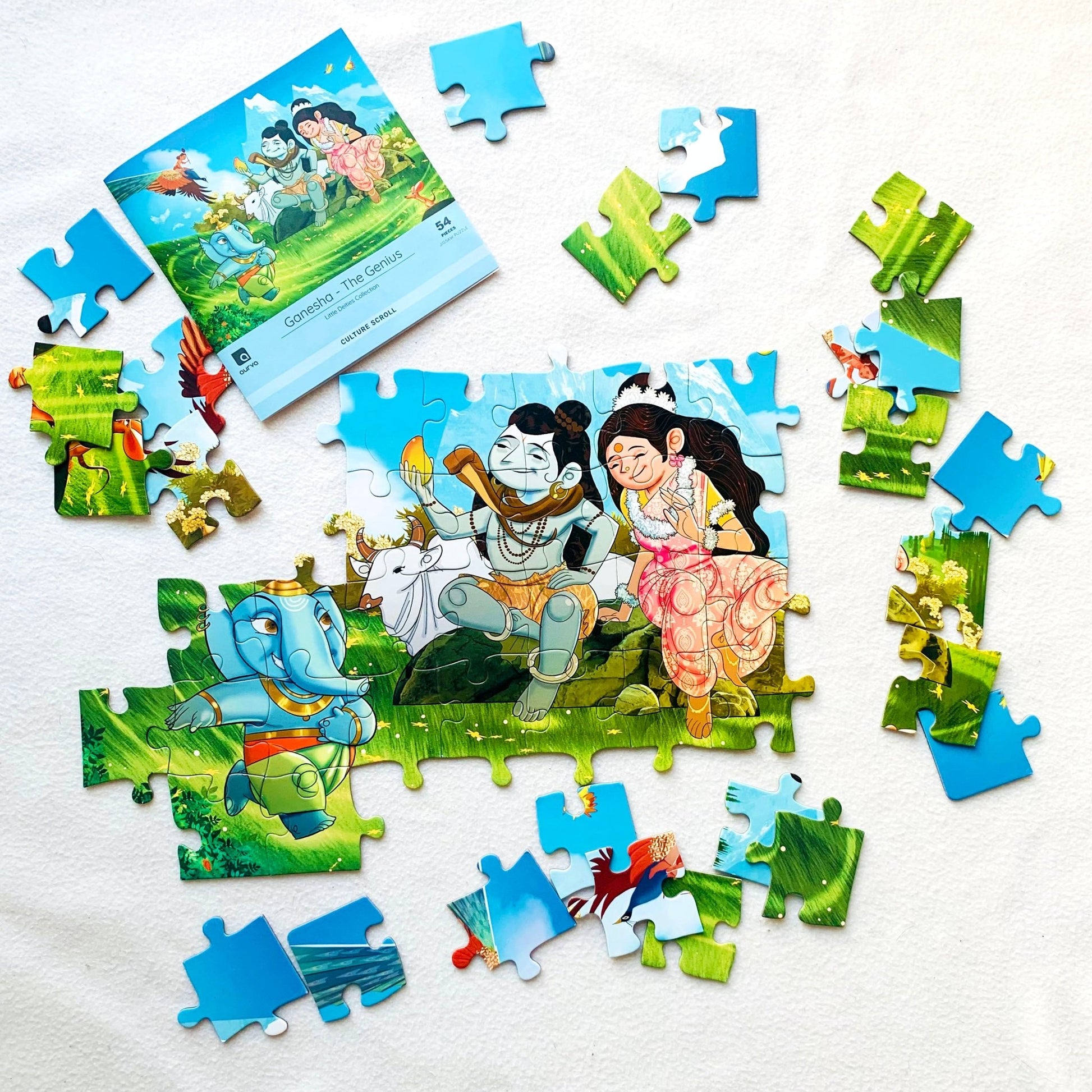 Puzzle - Ganesha - 54 pieces - 2D Jigsaw puzzle - Aurva World - MadrascartAurva World