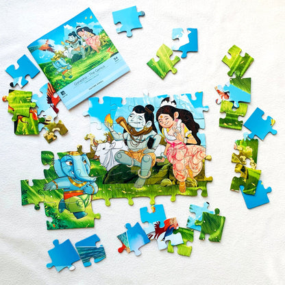 Puzzle - Ganesha - 54 pieces - 2D Jigsaw puzzle - Aurva World - MadrascartAurva World