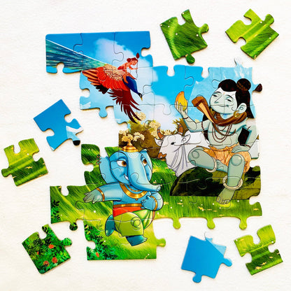 Puzzle - Ganesha - 54 pieces - 2D Jigsaw puzzle - Aurva World - MadrascartAurva World