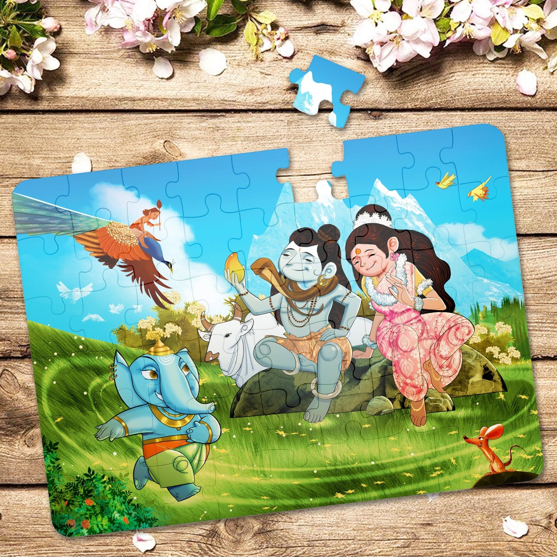Puzzle - Ganesha - 54 pieces - 2D Jigsaw puzzle - Aurva World - MadrascartAurva World