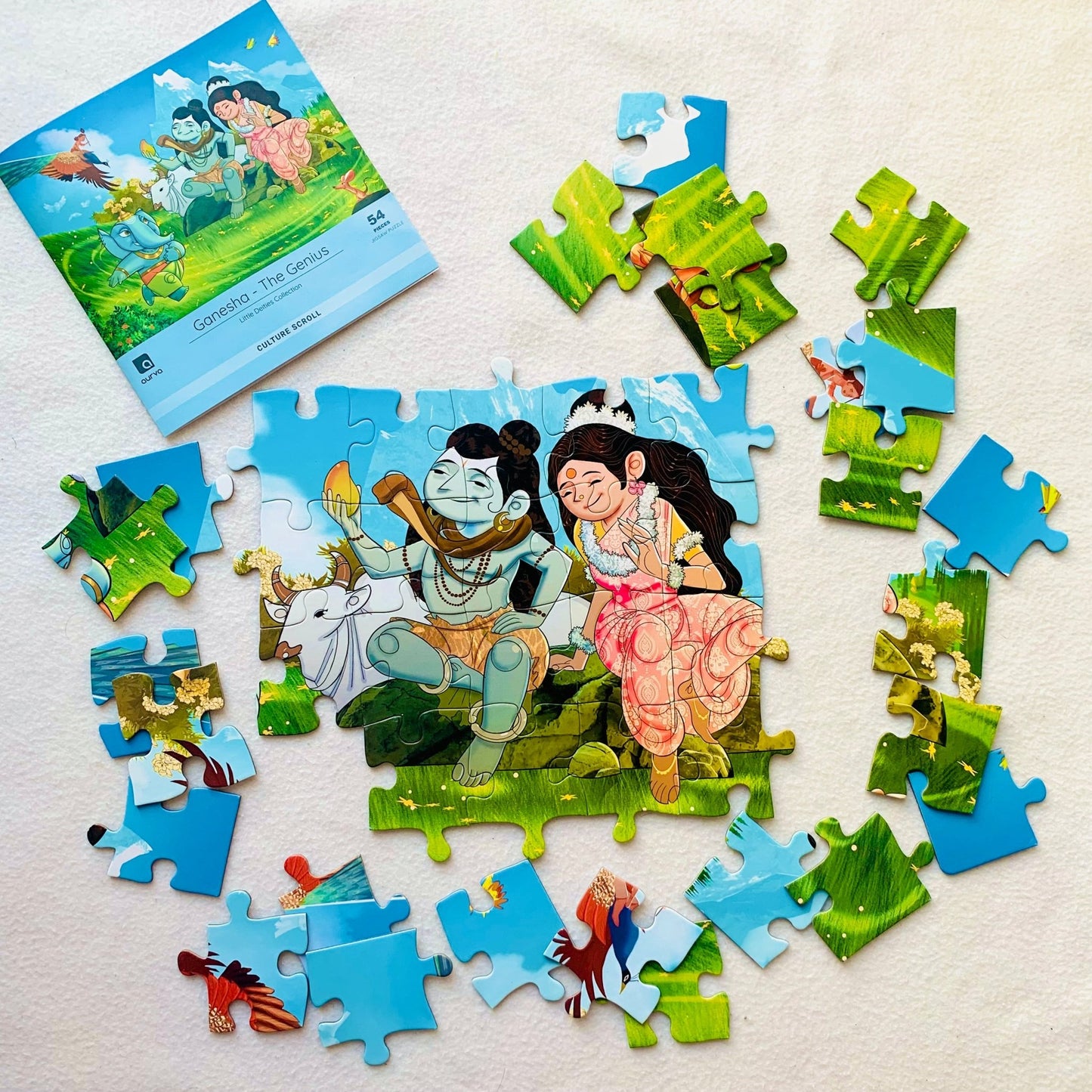 Puzzle - Ganesha - 54 pieces - 2D Jigsaw puzzle - Aurva World - MadrascartAurva World