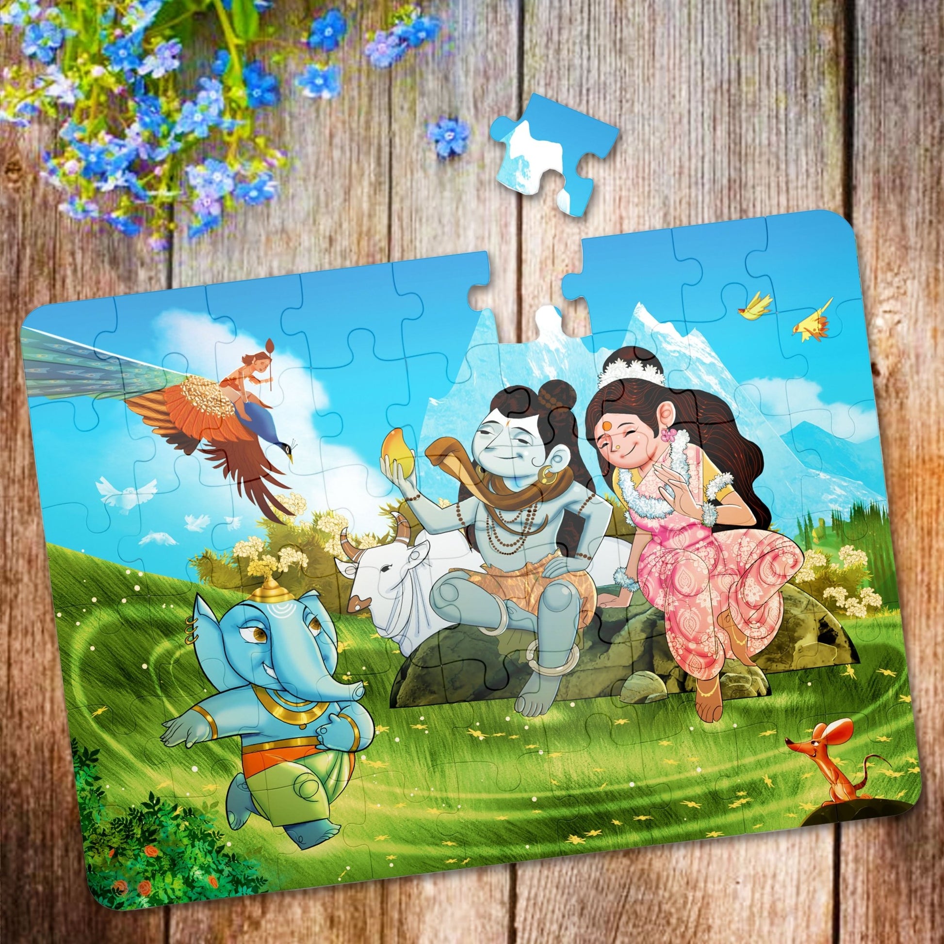 Puzzle - Ganesha - 54 pieces - 2D Jigsaw puzzle - Aurva World - MadrascartAurva World