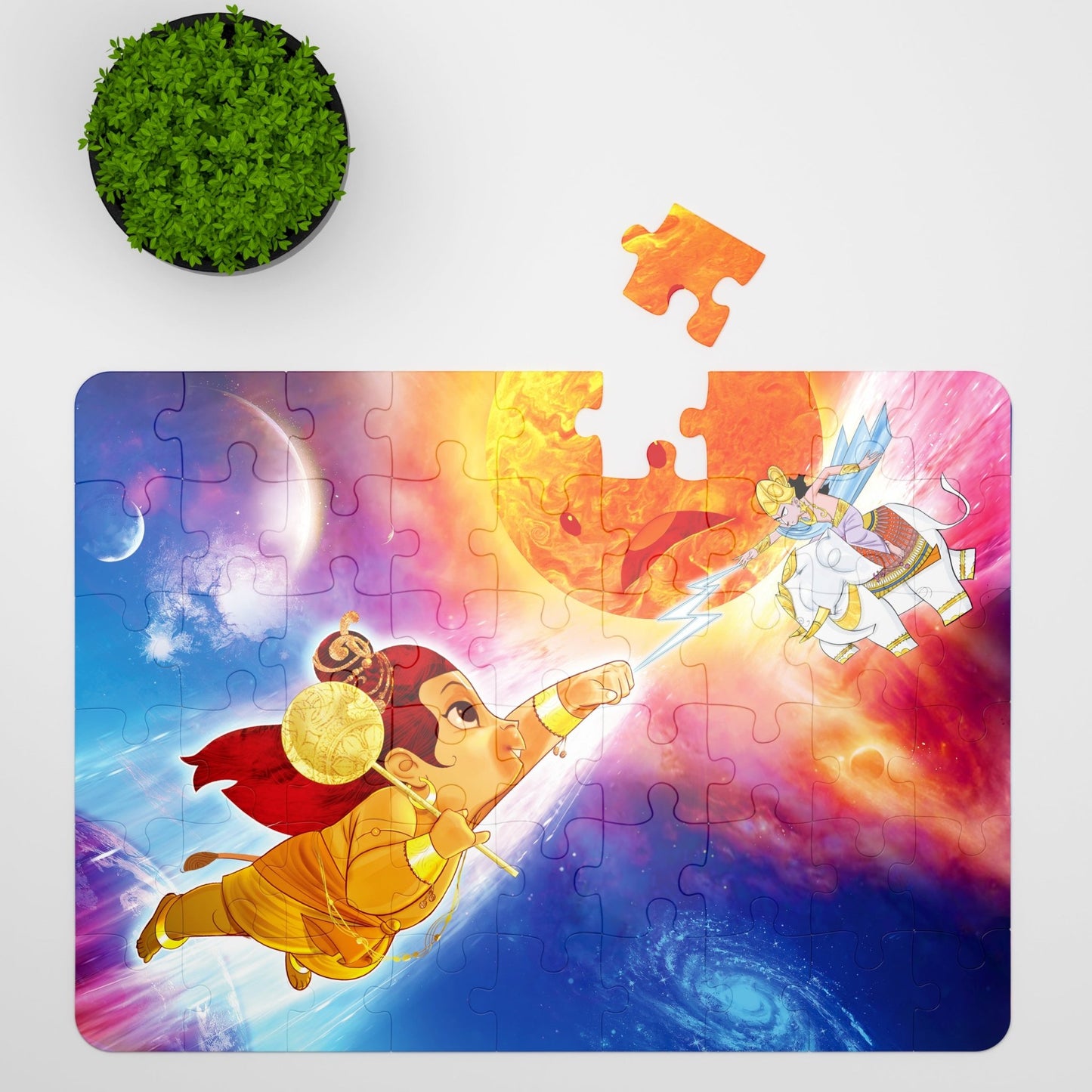 Puzzle - Hanuman - 54 pieces - 2D Jigsaw puzzle - Aurva World - MadrascartAurva World