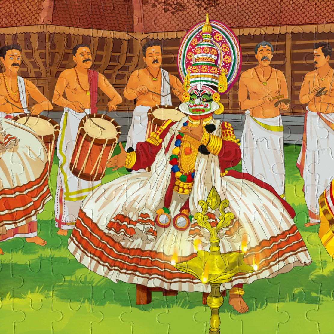 Puzzle - Kathakali - 300 pieces - 2D Jigsaw puzzle - Aurva World - MadrascartAurva World