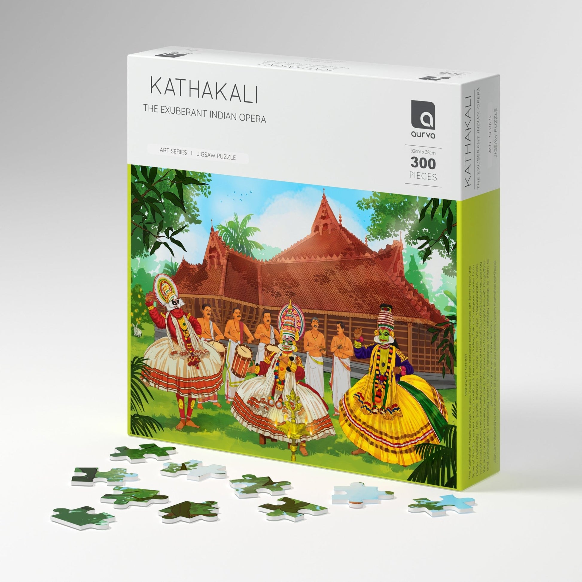 Puzzle - Kathakali - 300 pieces - 2D Jigsaw puzzle - Aurva World - MadrascartAurva World