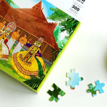 Puzzle - Kathakali - 300 pieces - 2D Jigsaw puzzle - Aurva World - MadrascartAurva World