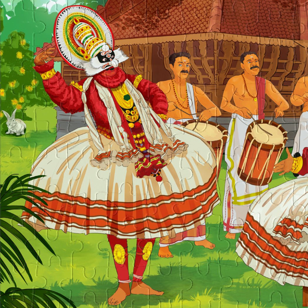 Puzzle - Kathakali - 300 pieces - 2D Jigsaw puzzle - Aurva World - MadrascartAurva World
