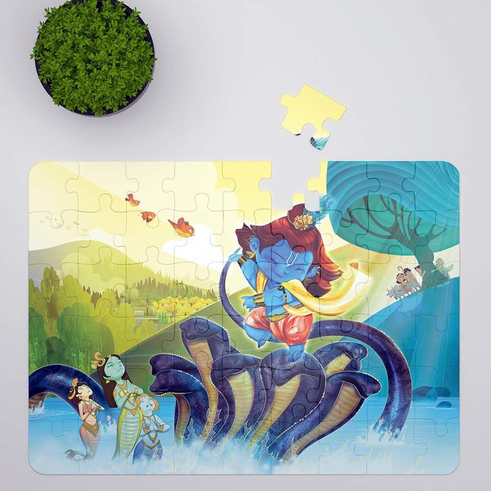 Puzzle - Krishna - 54 pieces - 2D Jigsaw puzzle - Aurva World - MadrascartAurva World