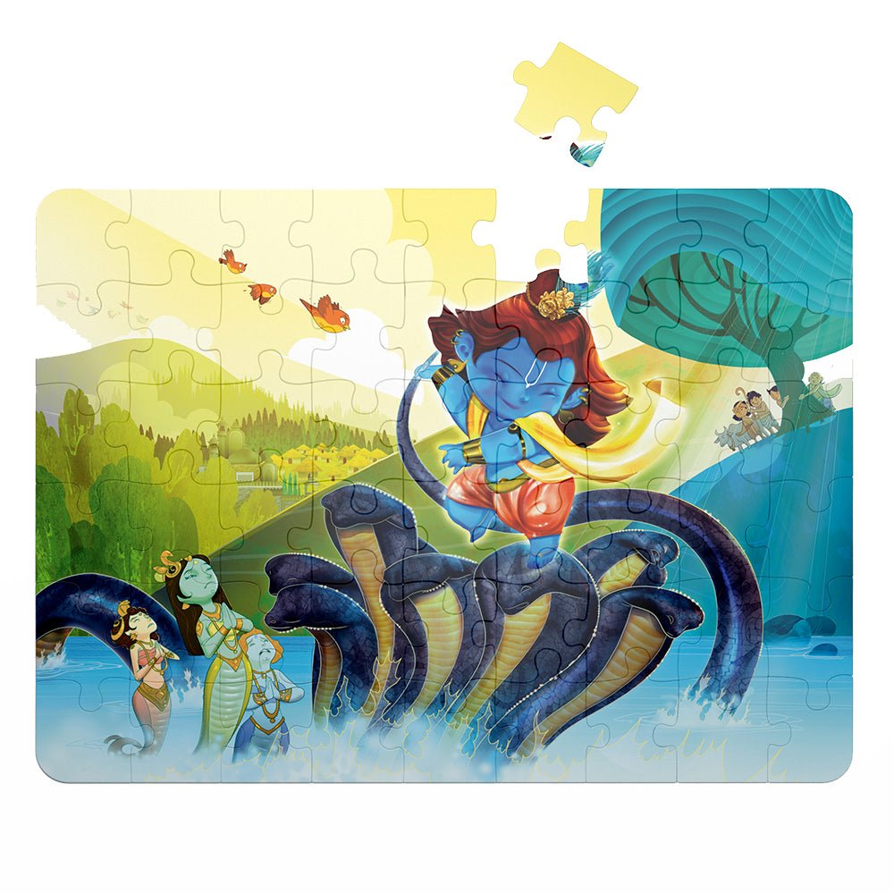Puzzle - Krishna - 54 pieces - 2D Jigsaw puzzle - Aurva World - MadrascartAurva World