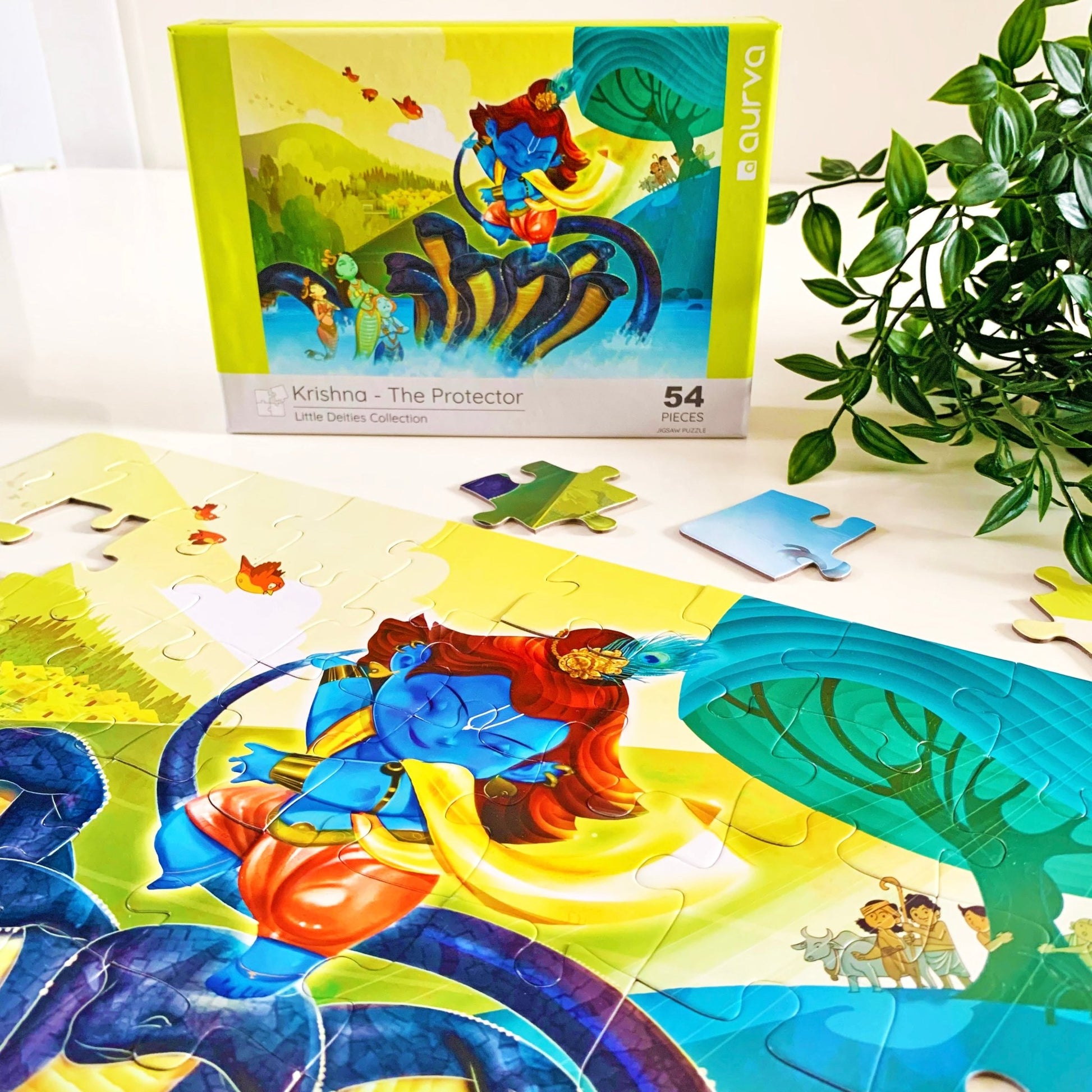 Puzzle - Krishna - 54 pieces - 2D Jigsaw puzzle - Aurva World - MadrascartAurva World