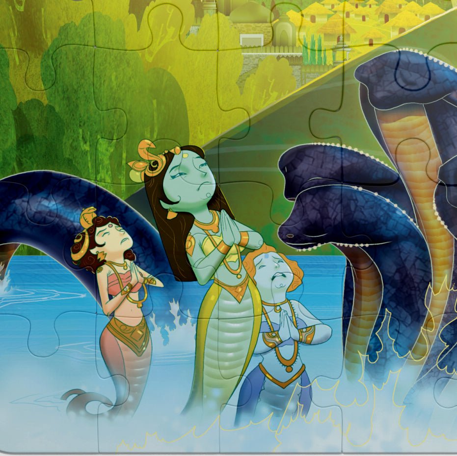 Puzzle - Krishna - 54 pieces - 2D Jigsaw puzzle - Aurva World - MadrascartAurva World