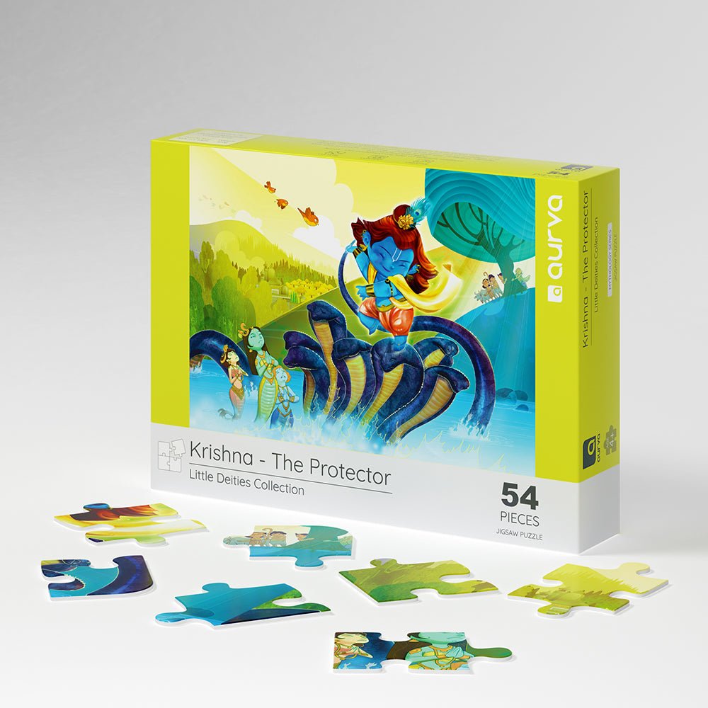 Puzzle - Krishna - 54 pieces - 2D Jigsaw puzzle - Aurva World - MadrascartAurva World