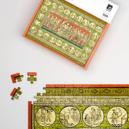 Puzzle - Pattachithra - 500 pieces - 2D Jigsaw puzzle - Aurva World - MadrascartAurva World