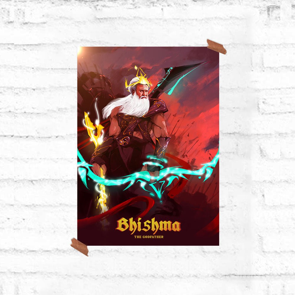 Rajini as Bhishma - Kollywood Mahabharata Poster - Fully Filmy - MadrascartFully Filmy