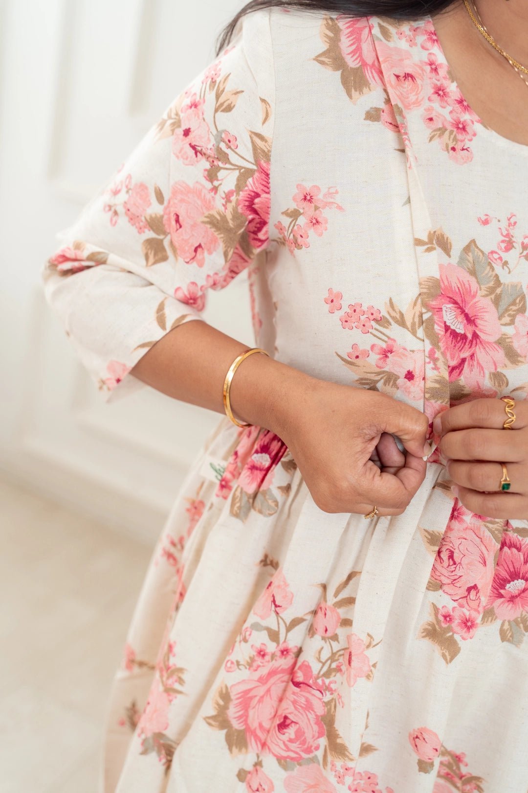 Regal Rose Feeding Dress - Putchi - MadrascartPutchi