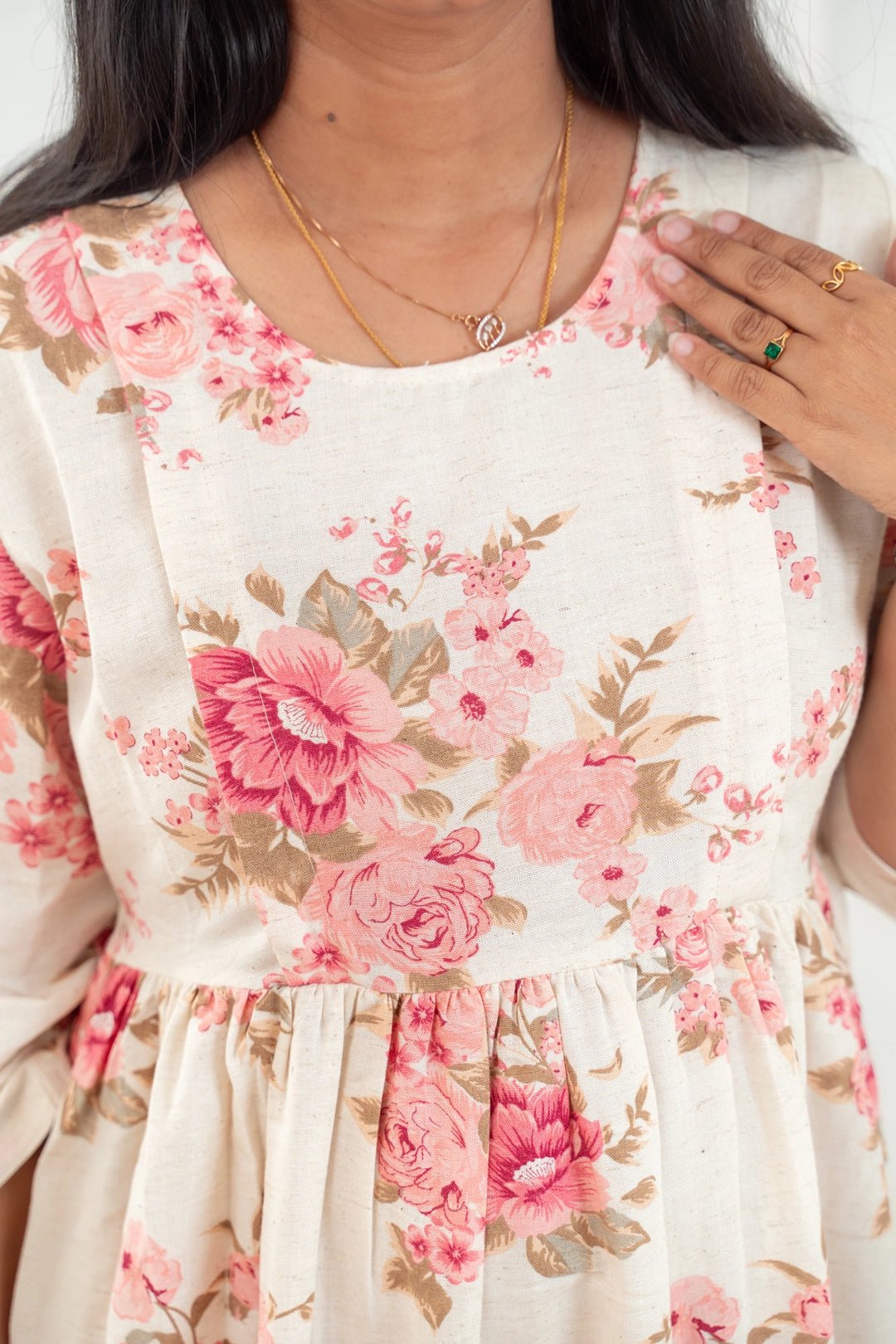 Regal Rose Feeding Dress - Putchi - MadrascartPutchi