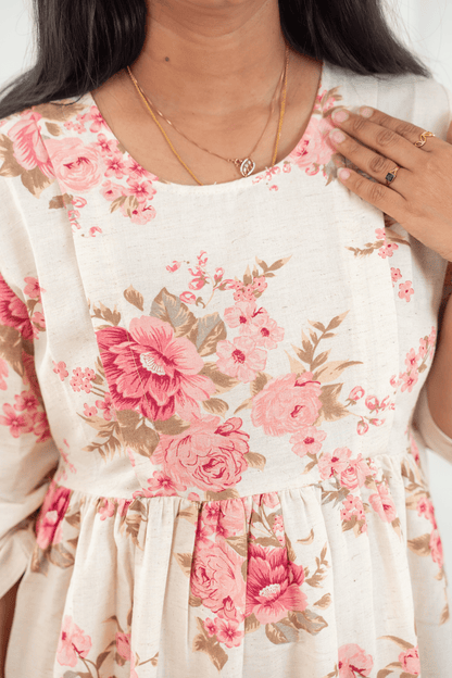 Regal Rose Feeding Dress - Putchi - MadrascartPutchi