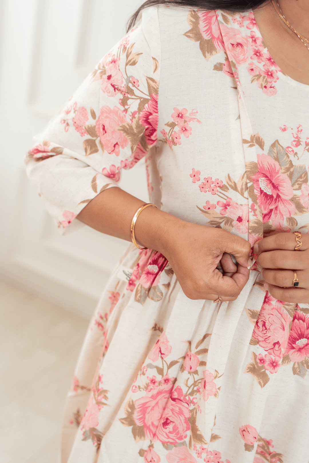 Regal Rose Feeding Dress - Putchi - MadrascartPutchi