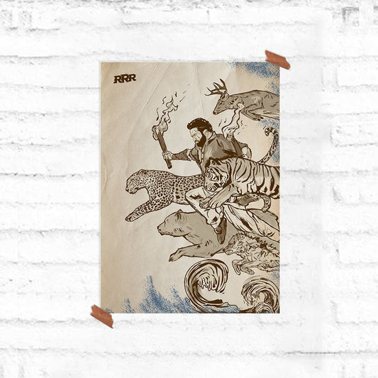 Roar of Bheem - RRR Official Poster - Fully Filmy - MadrascartFully Filmy