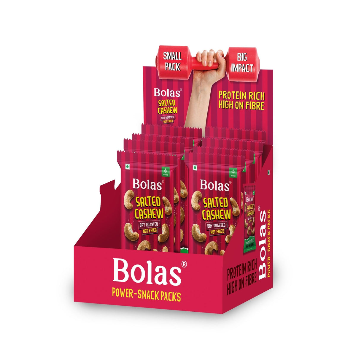 Salted Cashews 25g (Pack of 8) - Bolas – Madrascart
