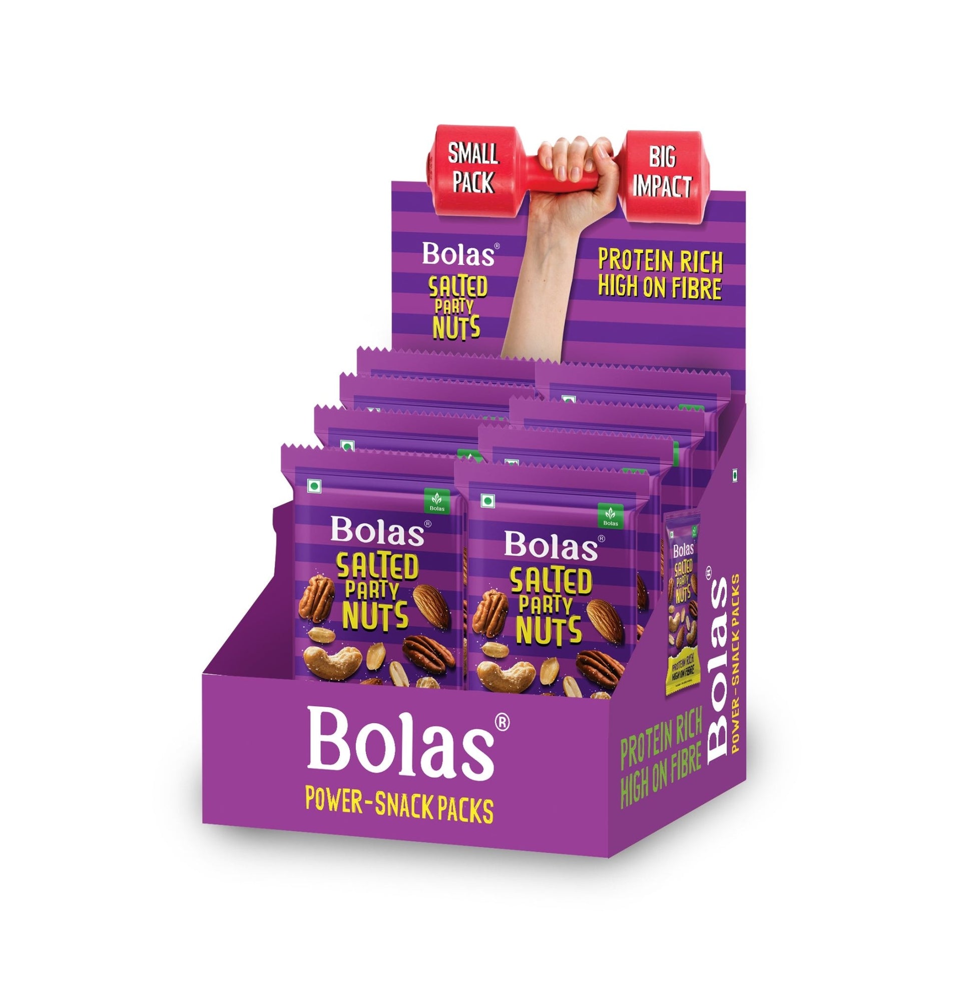 Salted Party Nut Mix 28g (Pack of 8) - Bolas - MadrascartBolas