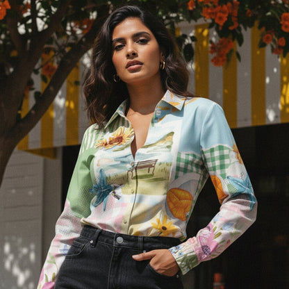 Scrapbook Women's Shirt - Fully Filmy - MadrascartFully Filmy