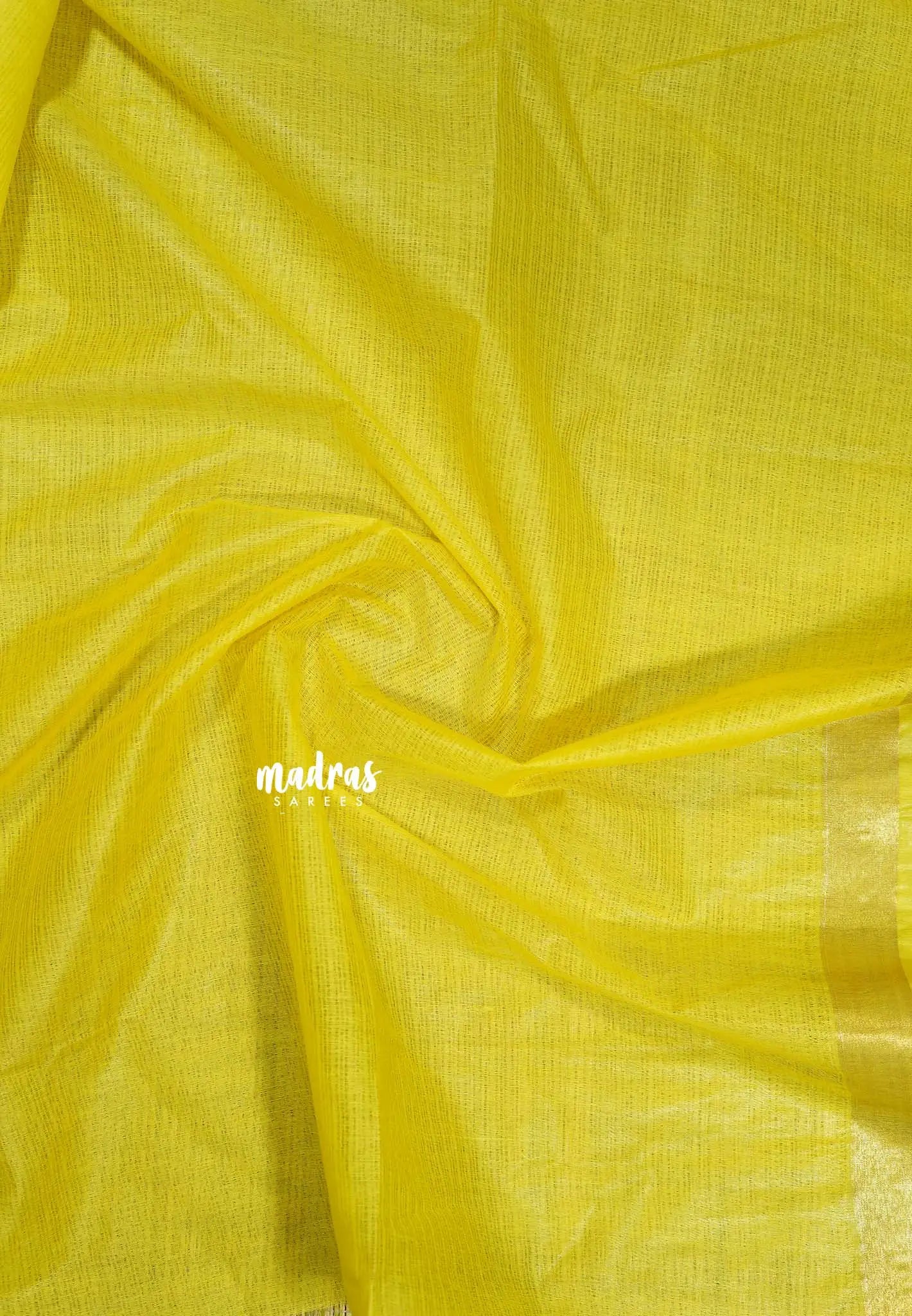 Lemon yellow - Shalini Premium kota silk with Ghiccha pallu - Madras Sarees