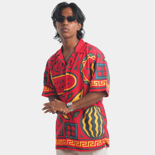 Slice of Summer Men's Shirt - Fully Filmy - MadrascartFully Filmy