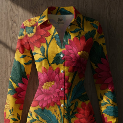 Vase Flower Women's Shirt - Fully Filmy - MadrascartFully Filmy