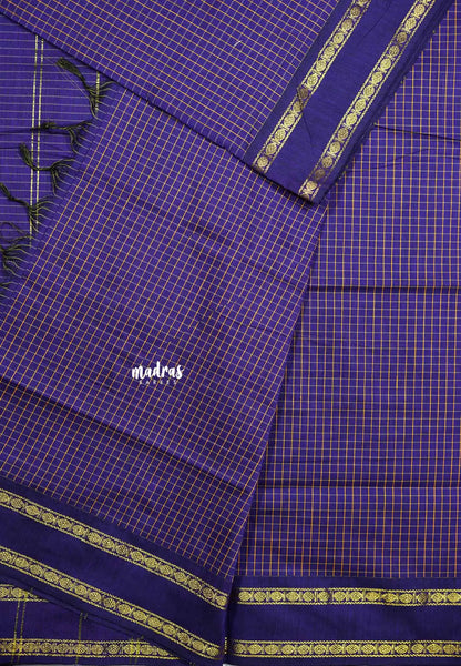 Violet Purple - Vintage Gadwal silkcotton - Madras Sarees