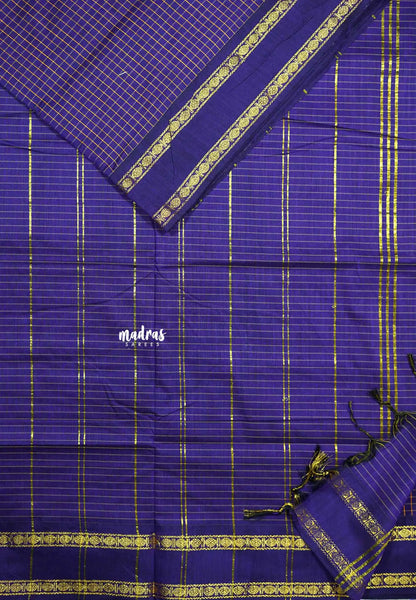 Violet Purple - Vintage Gadwal silkcotton - Madras Sarees