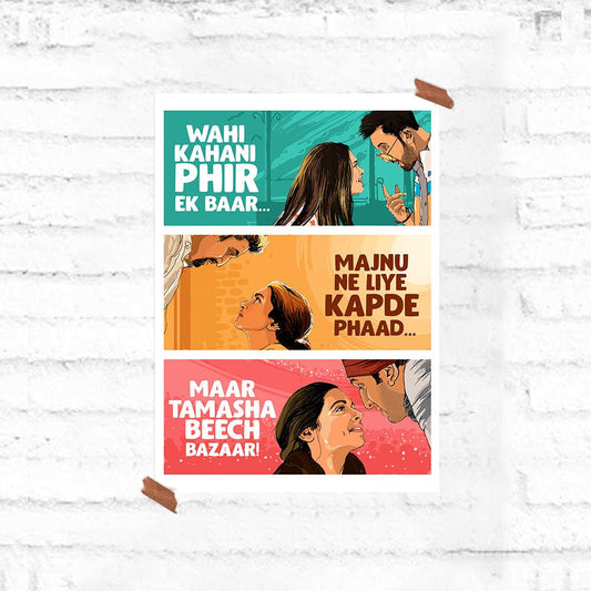 Wahi Kahani - Tamasha Tribute Poster - Fully Filmy - MadrascartFully Filmy