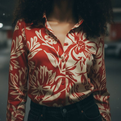 Warm Bloom Women's Shirt - Fully Filmy - MadrascartFully Filmy