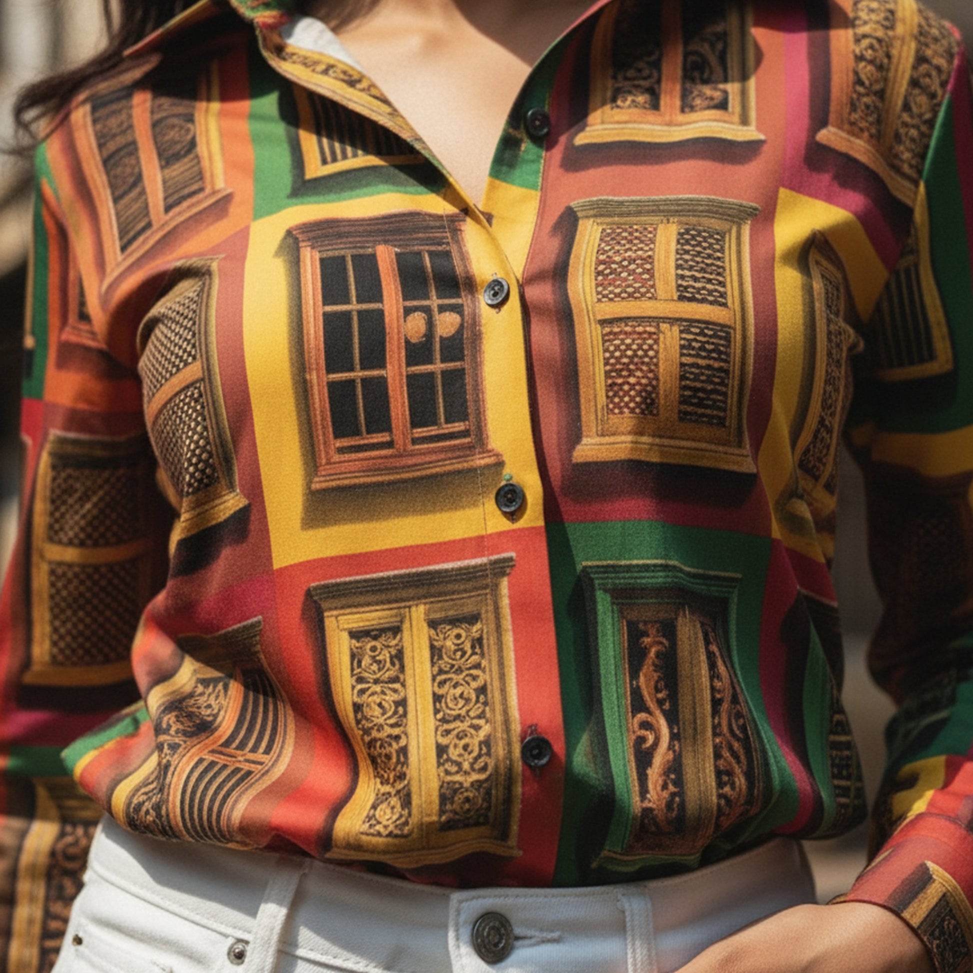 Windowscape Women's Shirt - Fully Filmy - MadrascartFully Filmy