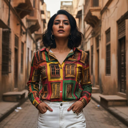 Windowscape Women's Shirt - Fully Filmy - MadrascartFully Filmy