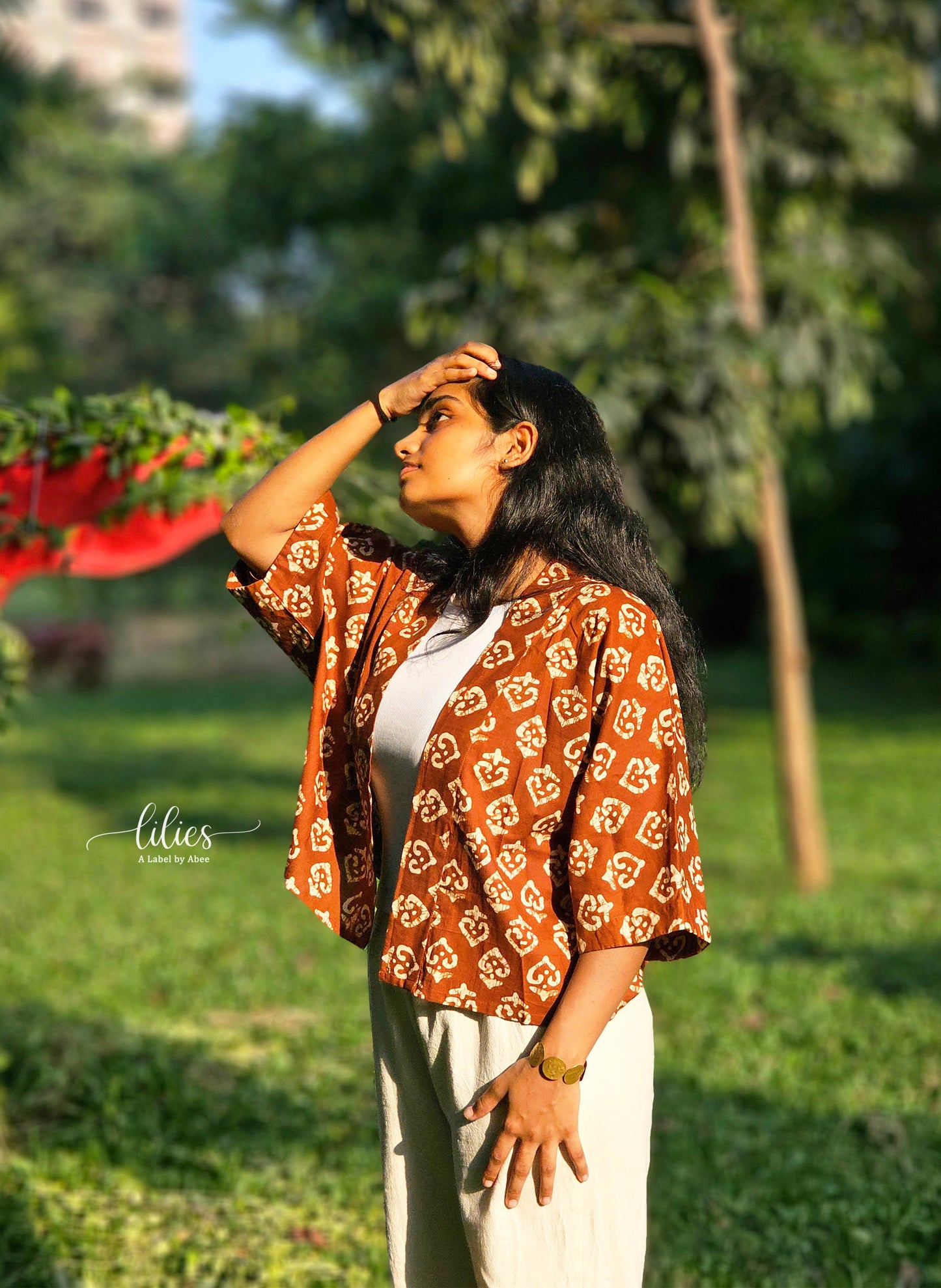 Terra Trail Kimono Coat - Lilies